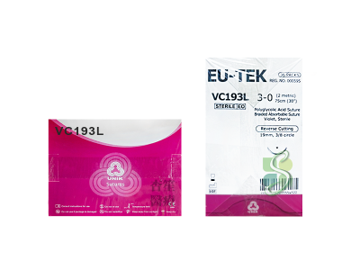 [預購]EU-TEK合成線 3-0角針19mm 75cm ⅜ VC193L 紫色 網路不可販售